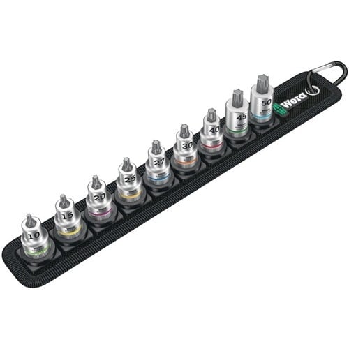 WERA Schraubendrehereinsatzset Belt B 3 Torx 9-tlg.Antr.10mm (3/8) Zoll WERA