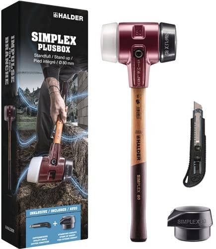 Schonhammer SIMPLEX-Plusbox Starterkit mittelhart lackiertes Holz Gummi/Superplastik HALDER