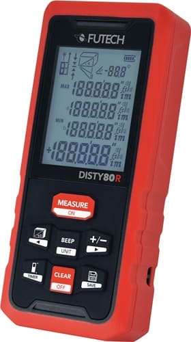 FUTECH Laserentfernungsmesser DISTY 80 RED 0,05 b.80m ± 2mm IP 54 FUTECH