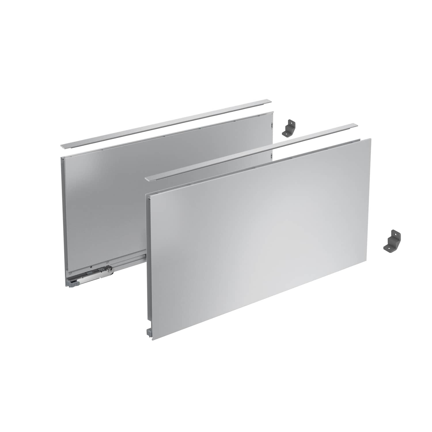HETTICH AvanTech YOU Set Zarge, Höhe 251 mm x NL 600 mm, silber, links und rechts, 9353377