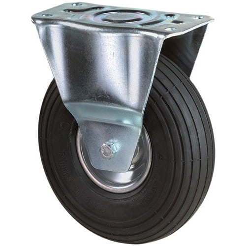 BS ROLLEN Luftrad D.260mm Trgf.130kg Bockrolle m.Platte Rillenprofil BS ROLLEN