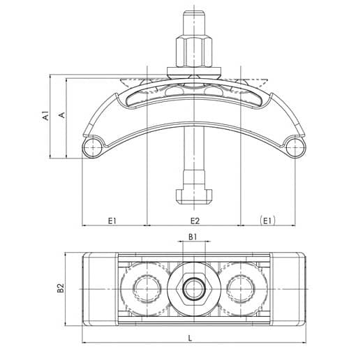 AMF Spanneisen Nr.6310 f.T-Nut 10mm L.80mm AMF