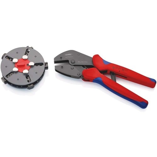 KNIPEX Crimpzange MultiCrimp® L.250mm 5 Wechseleinsätze KNIPEX