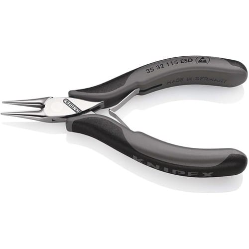 KNIPEX Elektronik-Greifzange Gesamt-L.115mm ESD flachbreite Backen spiegelpol.Form 3