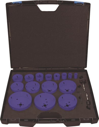 TECWERK Lochsägensatz 17-tlg.19-114mm Schnitt-T.38mm HSS-Co8 TECWERK