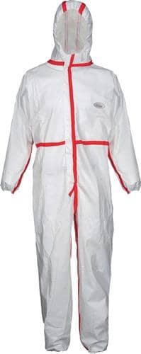 COVERSTAR Schutzoverall CoverStar Plus® Gr.L weiß/rot PSA III COVERSTAR