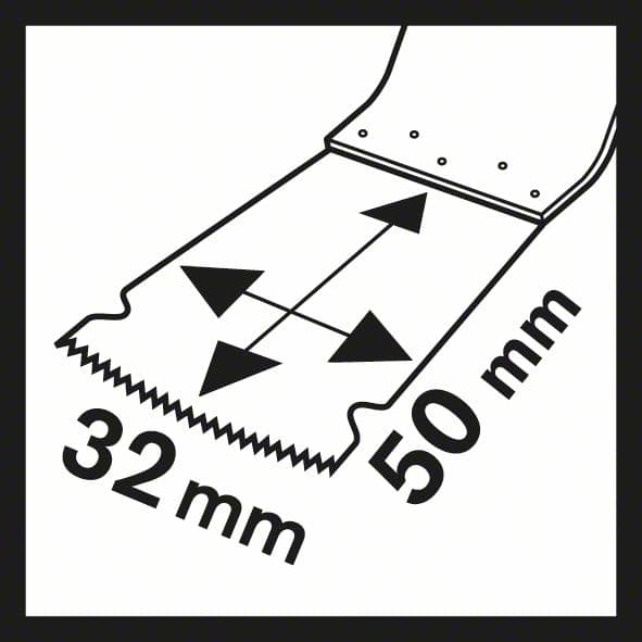 BOSCH HCS Tauchsägeblatt AIZ 32 EPC Wood, 50 x 32 mm