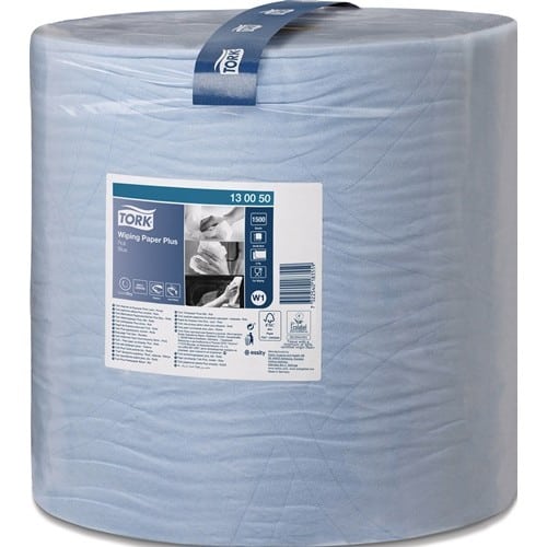 TORK Putztuch TORK 130050 L.ca.340 mmxB.ca.369mm blau 2-lagig,Hybrid Rl.TORK