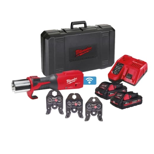 MILWAUKEE ONE KEY™ Bürstenloses Akku-Presswerkzeug (Sanitär) M18ONEBLHPT-302C V-SET