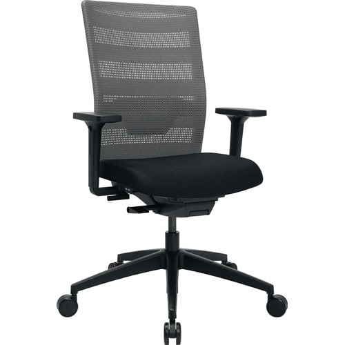 TOPSTAR Bürodrehstuhl m.Synchr.-Techn.schwarz/grau 420-540mm m.Lehnen Trgf.110kg TOPSTAR