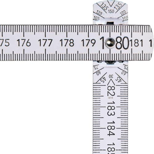 BMI Gliedermaßstab L.2m B.16mm mm/cm EG III Buche weiß BMI