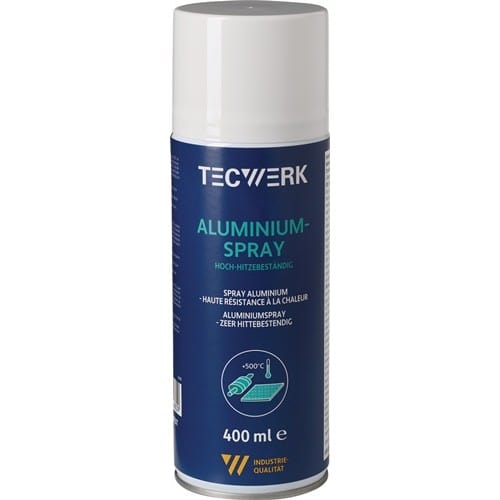 TECWERK Aluminiumspray b.+500GradC hellsilber,glänzend 400ml Spraydose TECWERK