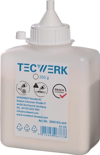 TECWERK Schlagschnurkreide 250g weiß Ku.-Flasche TECWERK