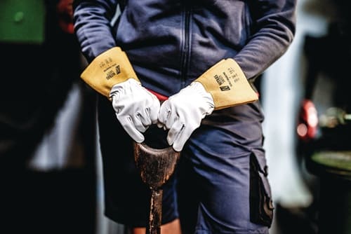 NITRAS Schweißerhandschuhe ARGON PRO Gr.9 grau/ocker