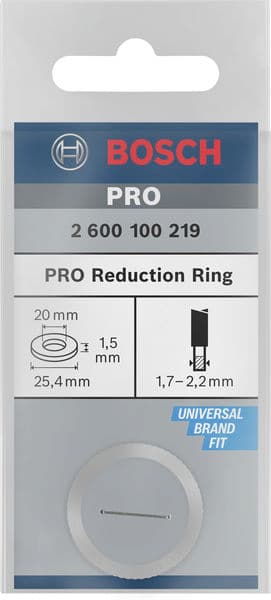 BOSCH Reduzierring für Kreissägeblätter, 25,4 x 20 x 1,5 mm