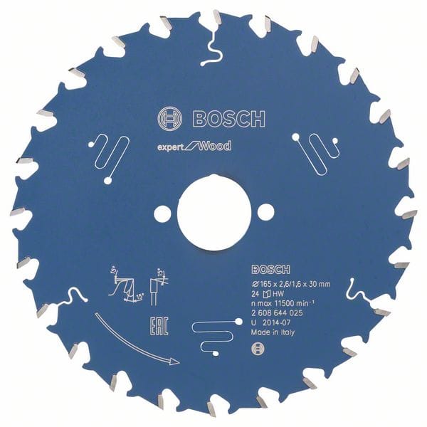 BOSCH Kreissägeblatt Expert for Wood, 165 x 30 x 2,6 mm, 24
