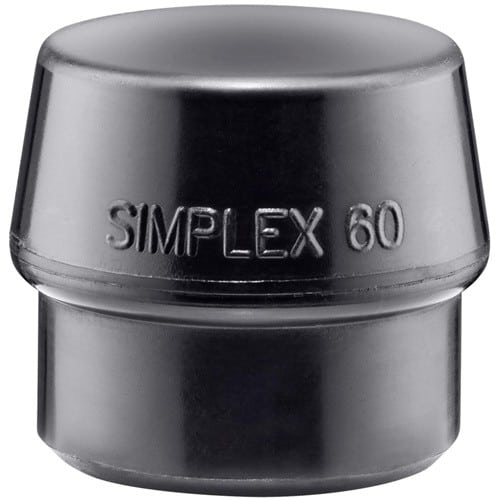 HALDER Schonhammerkopf SIMPLEX Kopf-Ø 60mm Gum.schwarz mittelh.HALDER