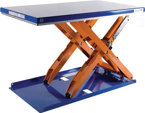 EDMOLIFT Flachform-Hubtisch geschl.Plattform Trgf.1000kg Hub 80-900mm Tisch-L1350xB800mm