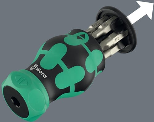 WERA Magazinbithalter KK Stubby Magazin RA 4 6-tlg.Z Schlitz/PH/PZ/4-KT.WERA