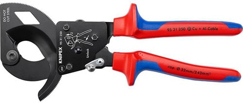 KNIPEX Kabelschneider Gesamt-L.250mm max.32 (240 mm²)mm Mehrkomp.-Hüllen KNIPEX