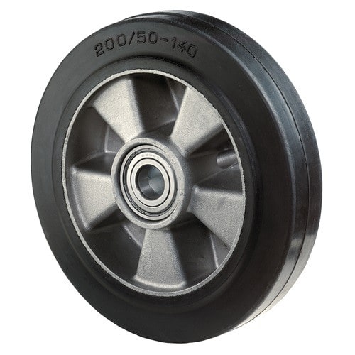 BS ROLLEN Lenkrad Elastik-Vollgummi Naben-L.60mm Rad-B.50mm D.180mm BS ROLLEN