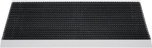 Fußmatte Alu-Anlaufkante schwarz/silber PP/Alu L500xB800xS22mm