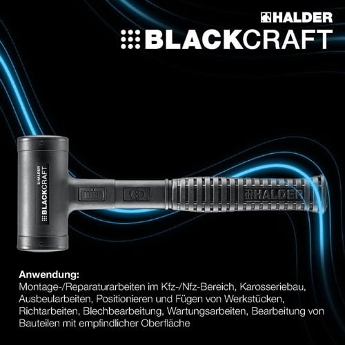 HALDER Schonhammer BLACKCRAFT Gesamt-L.300mm Kopf-D.40mm STA rückschlagfrei Halder