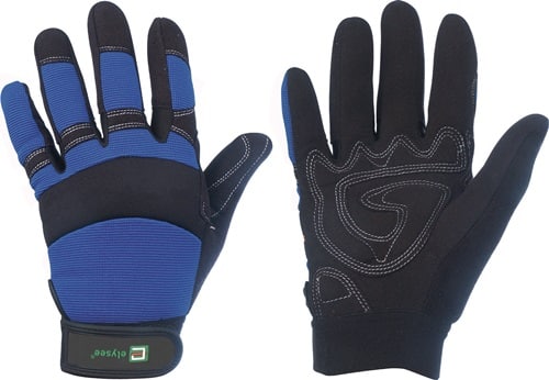 ELYSEE Kunstlederhandschuhe Master Gr.11 schwarz/blau Kunstleder