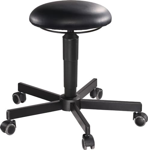 MEY Drehhocker m.Rl.Kunstleder schwarz Sitz-H.440-570mm Hocker MEY