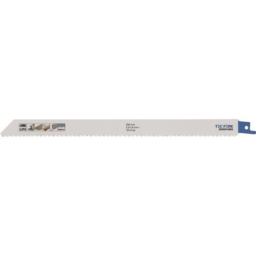 TECWERK Säbelsägeblatt L.280mm B.19mm TPI 10/14 2,5/1,8mm 5 St./Karte TW