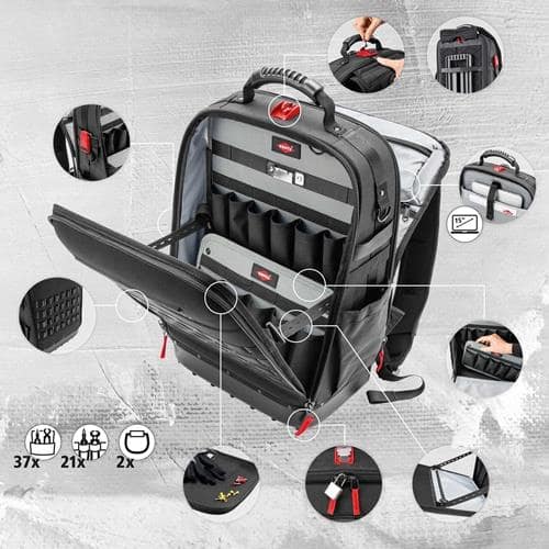 KNIPEX Werkzeugsortiment Modular X18 Elektro 23-tlg.Rucksack KNIPEX