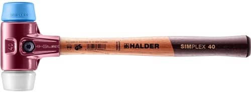 HALDER Schonhammer SIMPLEX L.330mm Kopf-D.40mm weich/mittelh.HO TPE-soft blau/Superpl.