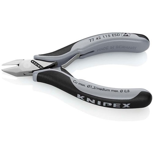 KNIPEX Elektronikseitenschneider L.115mm Form 4 Facette nein spiegelpol.KNIPEX