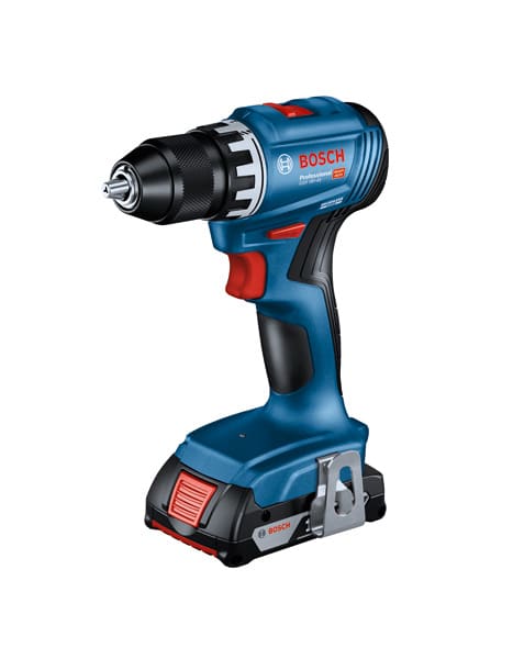 BOSCH Akku-Bohrschrauber GSR 18V-45, 2 Akku GBA 18V 3.0Ah, Ladg. u. L-BOXX