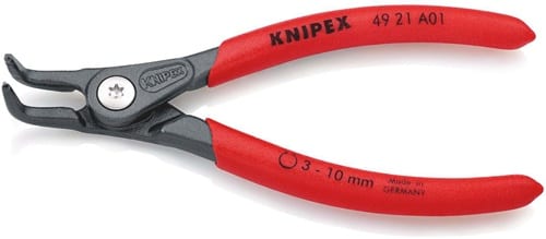 KNIPEX Außensicherungsringzange A 01 f.Wellen D.3-10mm 90Grad gew.L.130mm KNIPEX