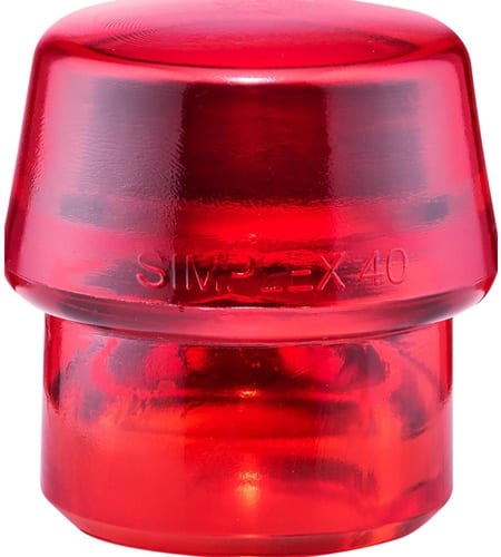 HALDER Schonhammerkopf SIMPLEX Kopf-Ø 40mm Plastik rot hart HALDER