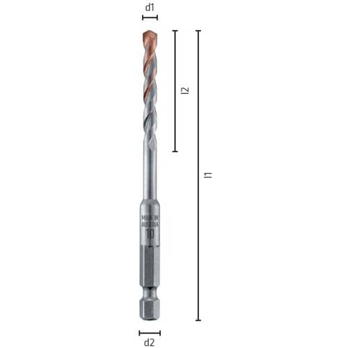 ALPEN Dachziegelbohrer D.4mm Gesamt-L.100mm ALPEN