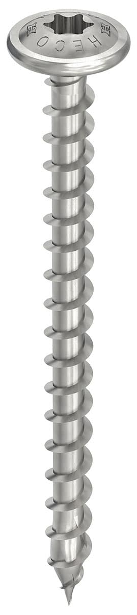 HECO TOPIX-plus A2 6,0 x 40, Tellerkopf, T-Drive, Variables Vollgewinde, blank, gleitbeschichtet