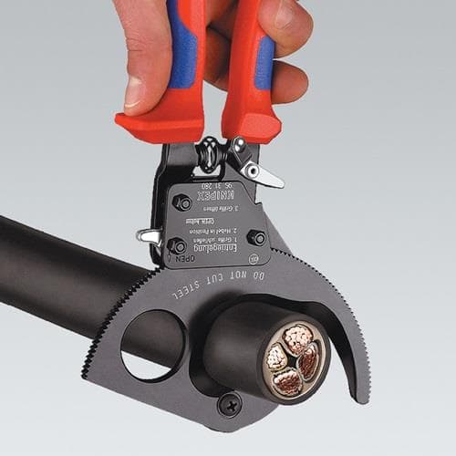 KNIPEX Kabelschneider Gesamt-L.320mm max.60 (600 mm²)mm pol.Mehrkomp.-Hüllen KNIPEX