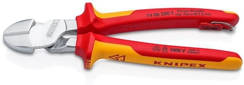 KNIPEX Kraftseitenschneider L.200mm VDE Form 0 m.Öse