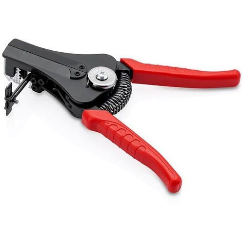 KNIPEX Abisolierzange L.180mm schwarz lack.Ku.-Überzug m.Öffnungsf.KNIPEX