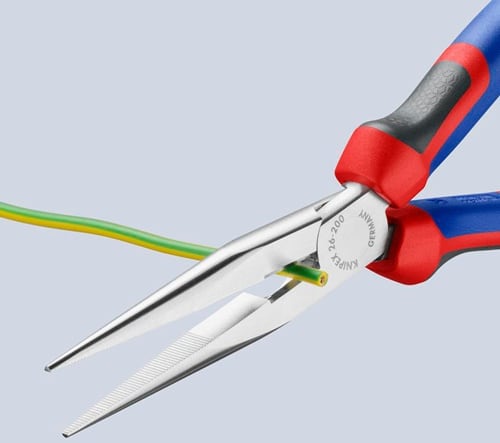 KNIPEX Flachrundzange L.200mm verchr.ger.Comfort-Griff KNIPEX