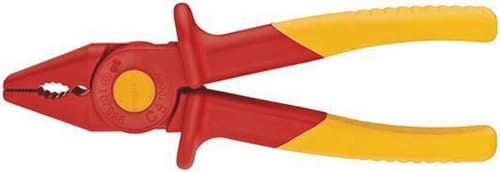 KNIPEX Kombizange L.180mm m.Weichkunststoff-Zone KU.glasfaserverst.VDE KNIPEX