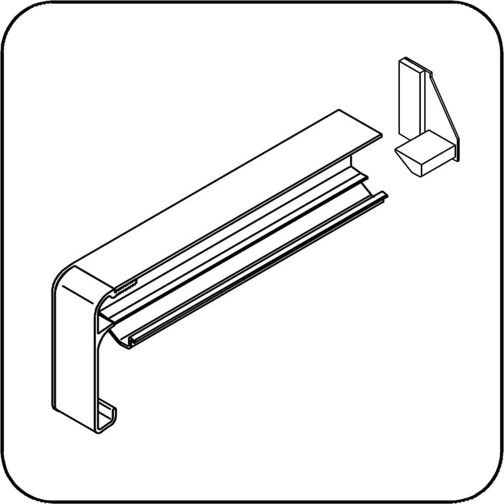 GUTMANN Gleitabschluss MF 400, 240 mm, blank