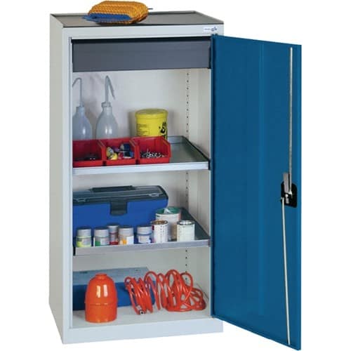 STUMPF Werkzeug-/Beistellschrank H1000xB500xT500mm 1Schubl.,2Bd.lichtgrau/enzianblau