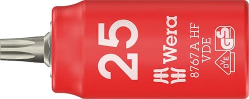 WERA Steckschlüsseleinsatz 8767 A VDE HF 1/4 Zoll TX 25 L.36mm WERA