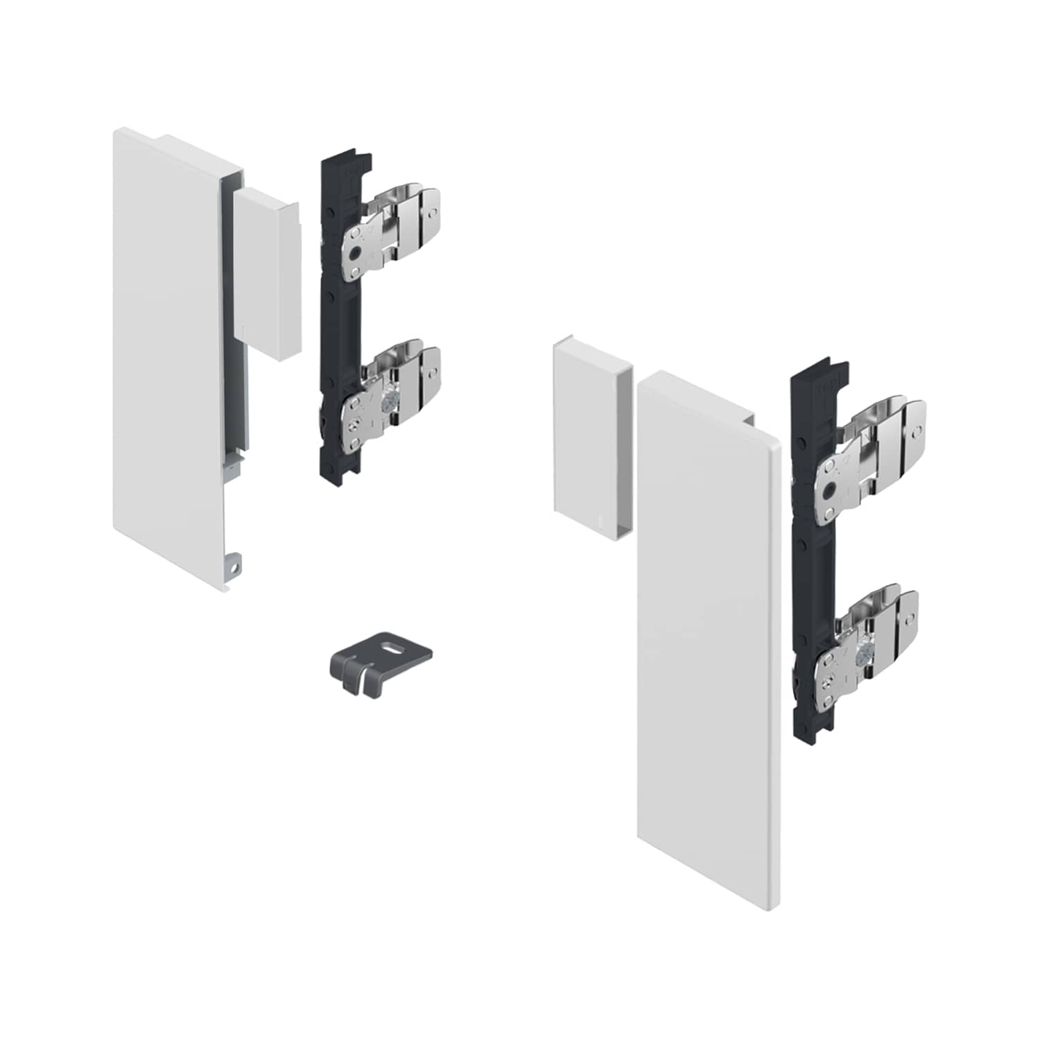 HETTICH AvanTech YOU Set Verbinder für gestaltbare Innenfront, Systemhöhe 187, Für Zarge mit Illumination, 9327221