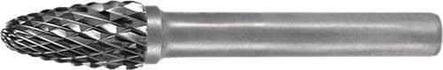 TECWERK Frässtift RBF D.12mm Kopf-L.25mm Schaft-D.6mm HM Verz.Kreuz TECWERK