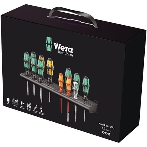 WERA Schraubendrehersatz Kraftform XXL 2 12-tlg.Schlitz/PH/PZD/TX Kraftformgriff