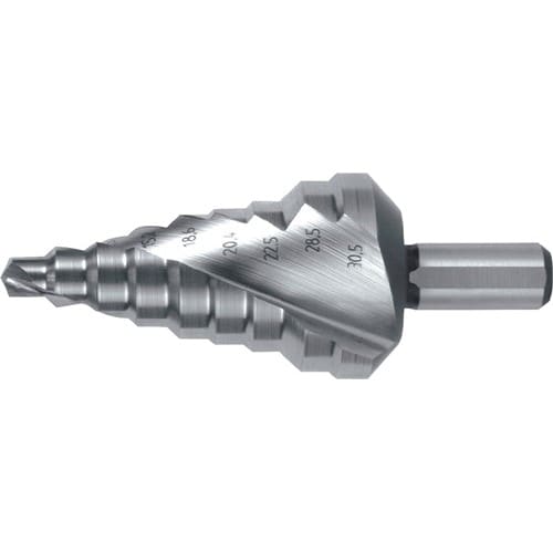 RUKO Stufenbohrer Bohrber.6-30,5mm HSS Spiralnut Z.2 Stufen 9 RUKO